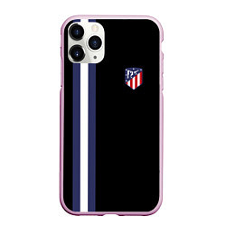 Чехол iPhone 11 Pro матовый FC Atletico Madrid: Blue Line