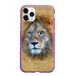 Чехол iPhone 11 Pro матовый Песчаный лев, цвет: 3D-фиолетовый