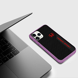 Чехол iPhone 11 Pro матовый Honda: Sport Line, цвет: 3D-фиолетовый — фото 2