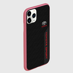 Чехол iPhone 11 Pro матовый Toyota: Sport Line, цвет: 3D-малиновый — фото 2