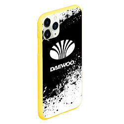 Чехол iPhone 11 Pro матовый Daewoo: Black Spray, цвет: 3D-желтый — фото 2
