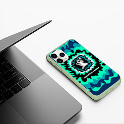 Чехол iPhone 11 Pro матовый Haunted Family, цвет: 3D-салатовый — фото 2