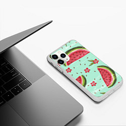 Чехол iPhone 11 Pro матовый Арбузный вкус, цвет: 3D-белый — фото 2