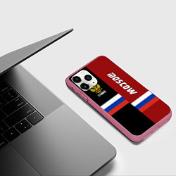 Чехол iPhone 11 Pro матовый Moscow, Russia, цвет: 3D-малиновый — фото 2