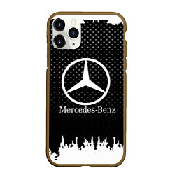 Чехол iPhone 11 Pro матовый Mercedes-Benz: Black Side