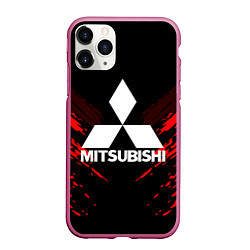 Чехол iPhone 11 Pro матовый Mitsubishi: Red Anger, цвет: 3D-малиновый