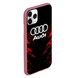 Чехол iPhone 11 Pro матовый Audi: Red Anger, цвет: 3D-малиновый — фото 2