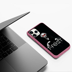 Чехол iPhone 11 Pro матовый T-Fest: Black Style, цвет: 3D-малиновый — фото 2