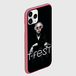 Чехол iPhone 11 Pro матовый T-Fest: Black Style, цвет: 3D-малиновый — фото 2