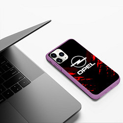 Чехол iPhone 11 Pro матовый Opel: Red Anger, цвет: 3D-фиолетовый — фото 2