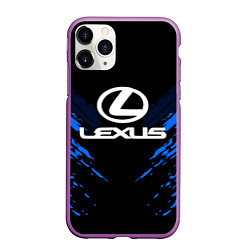 Чехол iPhone 11 Pro матовый Lexus: Blue Anger, цвет: 3D-фиолетовый