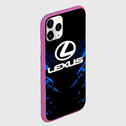 Чехол iPhone 11 Pro матовый Lexus: Blue Anger, цвет: 3D-фиолетовый — фото 2