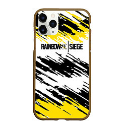 Чехол iPhone 11 Pro матовый Rainbow Six Siege: Yellow, цвет: 3D-коричневый