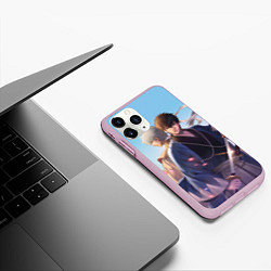 Чехол iPhone 11 Pro матовый Gintama, цвет: 3D-розовый — фото 2