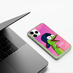 Чехол iPhone 11 Pro матовый Удав Крейг, цвет: 3D-салатовый — фото 2