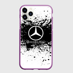 Чехол iPhone 11 Pro матовый Mercedes-Benz: Black Spray, цвет: 3D-фиолетовый