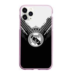 Чехол iPhone 11 Pro матовый FC Real Madrid: Black Style