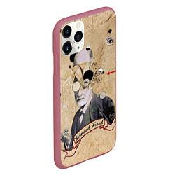 Чехол iPhone 11 Pro матовый Зигмунд Фрейд, цвет: 3D-малиновый — фото 2