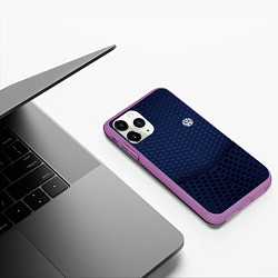 Чехол iPhone 11 Pro матовый Volkswagen: Sport Motors, цвет: 3D-фиолетовый — фото 2