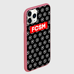 Чехол iPhone 11 Pro матовый FCSM Supreme, цвет: 3D-малиновый — фото 2