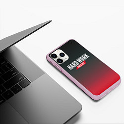 Чехол iPhone 11 Pro матовый Hard Work Pays Off: Red, цвет: 3D-розовый — фото 2