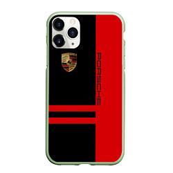 Чехол iPhone 11 Pro матовый Porsche: Red Sport