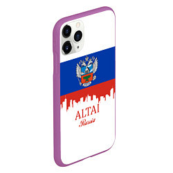 Чехол iPhone 11 Pro матовый Altai: Russia, цвет: 3D-фиолетовый — фото 2