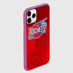 Чехол iPhone 11 Pro матовый Rockets NBA, цвет: 3D-фиолетовый — фото 2