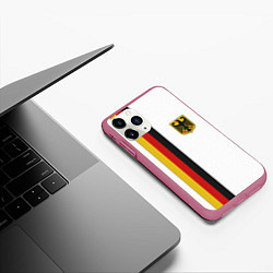 Чехол iPhone 11 Pro матовый I Love Germany, цвет: 3D-малиновый — фото 2