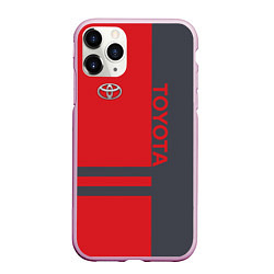 Чехол iPhone 11 Pro матовый Toyota, цвет: 3D-розовый