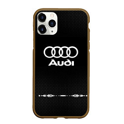 Чехол iPhone 11 Pro матовый Audi: Black Abstract