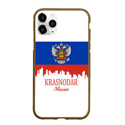 Чехол iPhone 11 Pro матовый Krasnodar, Russia, цвет: 3D-коричневый