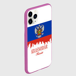 Чехол iPhone 11 Pro матовый Krasnodar, Russia, цвет: 3D-фиолетовый — фото 2