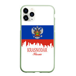 Чехол iPhone 11 Pro матовый Krasnodar, Russia, цвет: 3D-салатовый