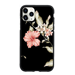 Чехол iPhone 11 Pro матовый Цветок во мраке, цвет: 3D-черный