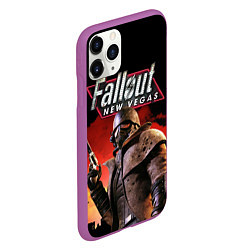 Чехол iPhone 11 Pro матовый Fallout: New Vegas, цвет: 3D-фиолетовый — фото 2