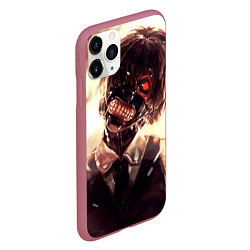 Чехол iPhone 11 Pro матовый Tokyo Ghoul, цвет: 3D-малиновый — фото 2