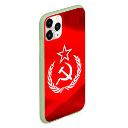 Чехол iPhone 11 Pro матовый Патриот СССР, цвет: 3D-салатовый — фото 2