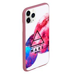 Чехол iPhone 11 Pro матовый 30 Seconds to Mars, цвет: 3D-малиновый — фото 2