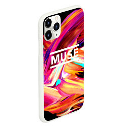 Чехол iPhone 11 Pro матовый MUSE: Neon Colours, цвет: 3D-белый — фото 2