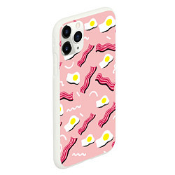 Чехол iPhone 11 Pro матовый Стиль бекона, цвет: 3D-белый — фото 2