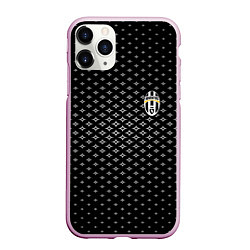 Чехол iPhone 11 Pro матовый Juventus: Sport Grid, цвет: 3D-розовый