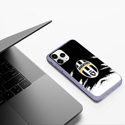 Чехол iPhone 11 Pro матовый FC Juventus, цвет: 3D-светло-сиреневый — фото 2