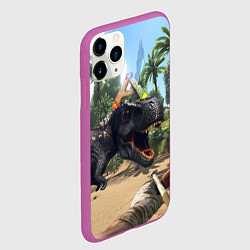 Чехол iPhone 11 Pro матовый ARK: Survival Evolved, цвет: 3D-фиолетовый — фото 2