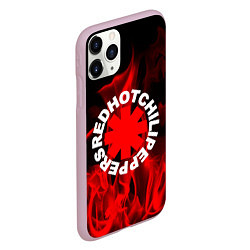 Чехол iPhone 11 Pro матовый RHCP: Red Flame, цвет: 3D-розовый — фото 2