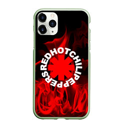 Чехол iPhone 11 Pro матовый RHCP: Red Flame