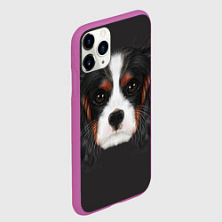 Чехол iPhone 11 Pro матовый Cavalier King Charles, цвет: 3D-фиолетовый — фото 2