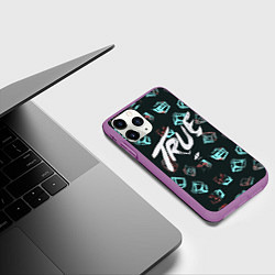Чехол iPhone 11 Pro матовый Avicii: True, цвет: 3D-фиолетовый — фото 2