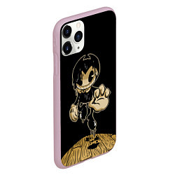 Чехол iPhone 11 Pro матовый Bendy and the ink machine, цвет: 3D-розовый — фото 2
