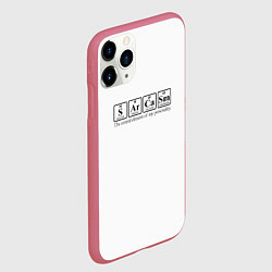 Чехол iPhone 11 Pro матовый Sarcasm хим элемент надпись, цвет: 3D-малиновый — фото 2